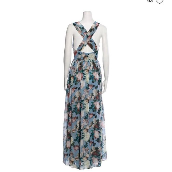 Sachin + Babi Blue Gray V-Neck Sleeveless Maxi Sundress - Picture 3 of 5